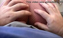 jenny welch gives bf lap dance in pantyhose while he rips them off