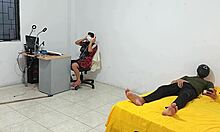 Young Latina step sister sits watching as I masturbate in front of her during homemade roleplay