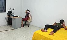 Young Latina step sister sits watching as I masturbate in front of her during homemade roleplay