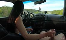 Public Road Car Handjob With Teen Next Door In Forest!