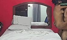 Homemade video of horny whore bent over doggystyle getting creampie without condom