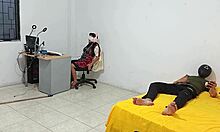 Young Latina step sister sits watching as I masturbate in front of her during homemade roleplay