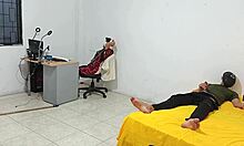 Young Latina step sister sits watching as I masturbate in front of her during homemade roleplay