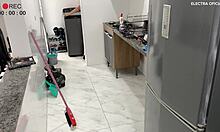 Maid's tasty ass drives boss crazy!