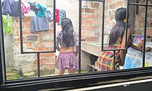 housewives turn to making homemade videos after laundry chores at home as playful amateurs