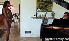 Black Stepdaughter Says, 'Doggy By The Piano.'