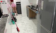 Maid's tasty ass drives boss crazy!