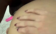 Redhead hotwife bends over for black cock.