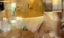 gorgeous british teen sucks cock and plays with cum