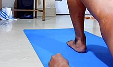 I Ride This Sexy Thai Shemale's Small Cock During Workout Orgasm