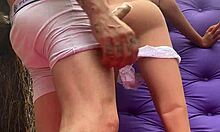 Professor eats my ass with sex toy in amateur anal scene.