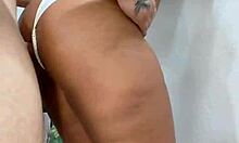 Teen Lets Stepfather Fuck Her Ass Anal Standing, Creampie Inside Gaping Hole