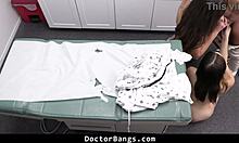 teen patient is ready for anything the doctor gives in threesome doggystyle blowjob