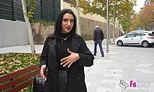 nelia estrada flashes huge tits in madrid