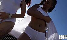 Pretty Slut's First Big Black Cock Blowjob