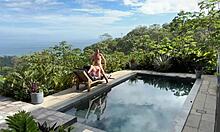 The couple has real outdoors public sex