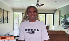 hot big tits ebony teen 18+ gets pussy stretched deep in wild interracial casting!