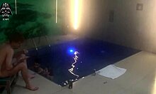 Threesome With Friends In Motel Pool Part 1