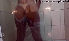Enjoying In Shower In Front Of Husband