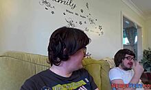 Busty Babe Sucks Cock For First Time