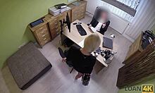 i'm poor karol dreaming of a new car so i come to the loan agent for sex for cash.