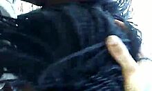 Interracial Couple Engages In Public Bent Over Doggystyle And Blowjob