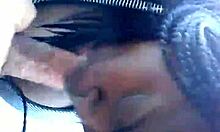 Interracial Couple Engages In Public Bent Over Doggystyle And Blowjob