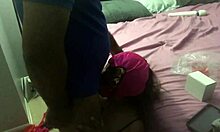 mexican wrestler girl wrestles the cock in her mouth during the match