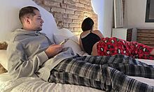 when mom cleans room i fuck step sis and cum inside accidentally