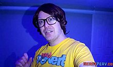 Busty Babe Sucks Cock For First Time