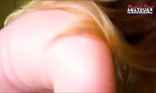 Oh god, Rachel's big tits bounce as she sucks cock and gets banged hard! POV cumshot follows