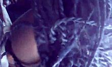 Interracial Couple Engages In Public Bent Over Doggystyle And Blowjob