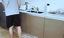 roommate fucks his teen 18+ roommate in kitchen sunny lune part 1 😏