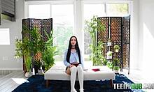 Naughty Petite Scarlett Blows And Gets Fucked