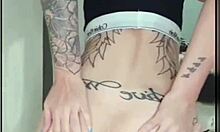 Rachel Miranda Tattooed Brazilian Pornstar Sits On Dildo With Big Tits