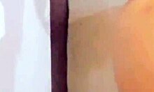 Standing anal fuck with blowjob and pissing.