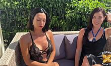 Sandrillon Et Mia Rent Les Partouzes Avec Lingerie Sexy Groupe