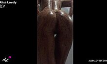 Specific Sexy Blonde Babe Alisa Lovely Teases Her Body in Steamy Shower Scene