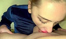 Hot Babe Applies Makeup for Pissing and Sloppy Deepthroat