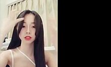 Beautiful Asian Girl on Phone Sparks Deep Emotions with Her Cute Japanese Charm and Big Tits