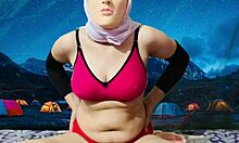 A group of sexy amateurs participate in a nude camping contest.