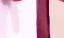 Standing anal fuck with blowjob and pissing.