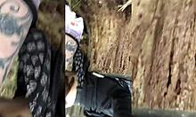 Emo Slut Takes Dick In Public Park