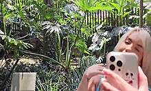 Famous Colombian actress gets recognized and has a quick fuck outdoors.