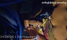 asian teen couple has rough sex after table flip