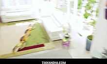 Tiny asian beauty mina luxx hides and seeks with boyfriend after game