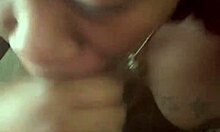 SLUTTY RED HEAD LICKS BALLS AND SUCKS BIG BLACK COCK!