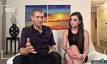 filthy slut learns to satisfy big cocked bf with pussy and tits