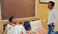 Indian hot bhabhi in couple sex filmed in hotel with dirty hindi bengali audio and rough group action