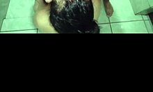 he won't leave me alone even in the shower, choking me passionately with his big cock